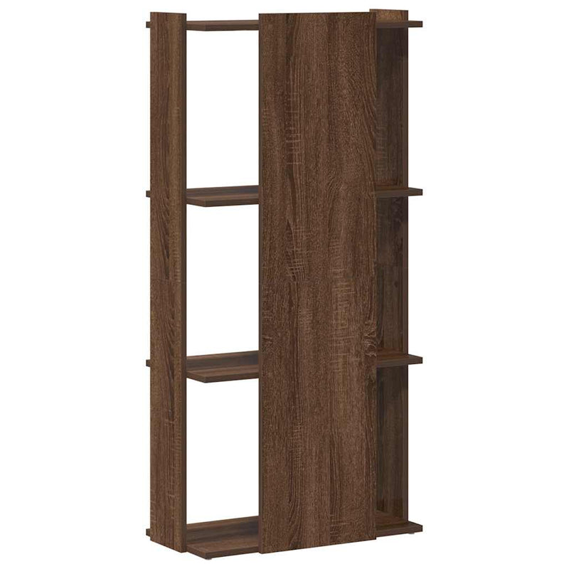 Bücherregal 3 Böden Braun Eiche-Optik 60x30x120cm Holzwerkstoff