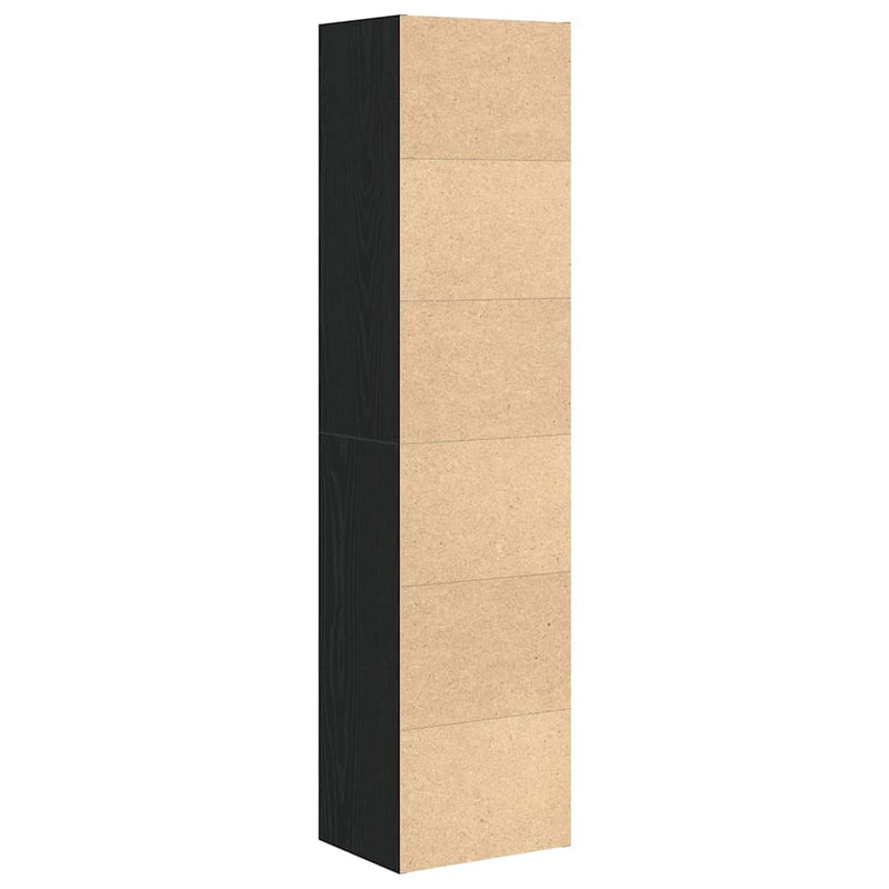 Bücherregal Schwarz Eichen-Optik 31x24x127 cm Holzwerkstoff