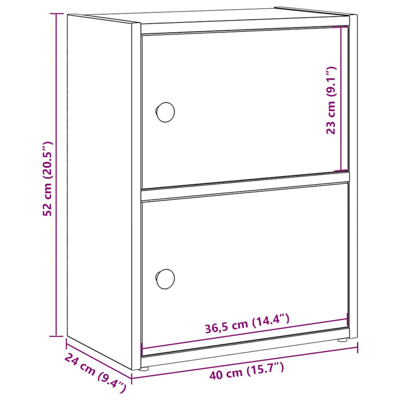 Bücherregal Weiß 40x24x52 cm Holzwerkstoff