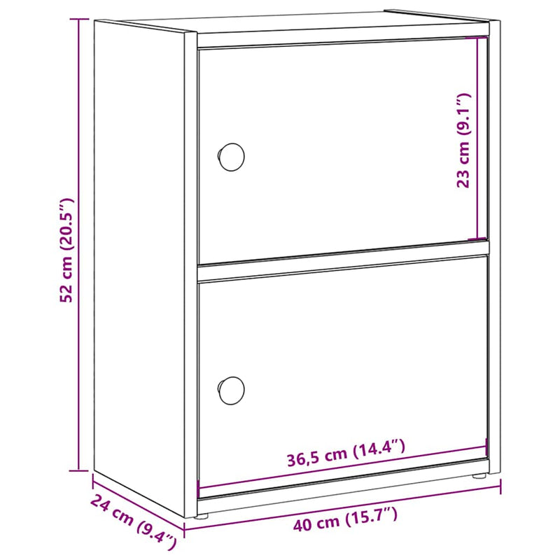 Bücherregal Sonoma-Eiche 40x24x52 cm Holzwerkstoff