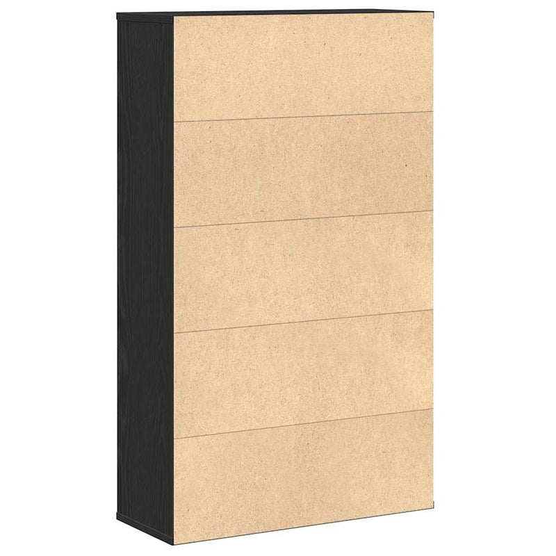 Bücherregal Schwarz Eichen-Optik 60x24x101,5 cm Holzwerkstoff