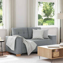 Zweisitzer-Sofa Hellgrau 120 Cm Stoff