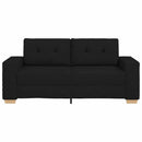 Zweisitzer-Sofa Schwarz 140 Cm Stoff