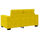 Zweisitzer-Sofa Gelb 120 Cm Samt