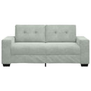 Zweisitzer-Sofa Hellgrau 140 Cm Samt