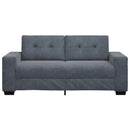 Zweisitzer-Sofa Dunkelgrau 140 Cm Samt