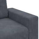 Zweisitzer-Sofa Dunkelgrau 140 Cm Samt