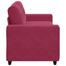 Zweisitzer-Sofa Weinrot 140 Cm Samt