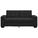 Zweisitzer-Sofa Schwarz 140 Cm Samt