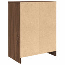 Schuhregal Braun Eichen-Optik 57X34X76 Cm Holzwerkstoff