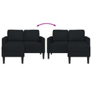 2-Sitzer-Sofa Mit Chaiselongue L-Form 125 Cm Stoff