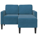 2-Sitzer-Sofa Mit Chaiselongue L-Form 125 Cm Samt