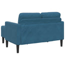 2-Sitzer-Sofa Mit Chaiselongue L-Form 125 Cm Samt