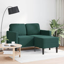 2-Sitzer-Sofa Mit Chaiselongue L-Form 125 Cm Samt