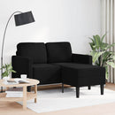 2-Sitzer-Sofa Mit Chaiselongue L-Form 125 Cm Samt