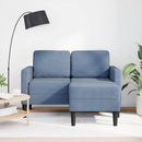 2-Sitzer-Sofa Mit Chaiselongue L-Form 125 Cm Leinen