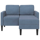 2-Sitzer-Sofa Mit Chaiselongue L-Form 125 Cm Leinen