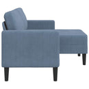 2-Sitzer-Sofa Mit Chaiselongue L-Form 125 Cm Leinen