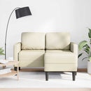 2-Sitzer-Sofa Mit Chaiselongue L-Form 125 Cm Kunstleder