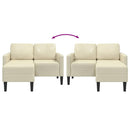 2-Sitzer-Sofa Mit Chaiselongue L-Form 125 Cm Kunstleder