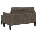 2Er-Sofa Mit Chaiselongue L-Form 125 Cm Kunstleder