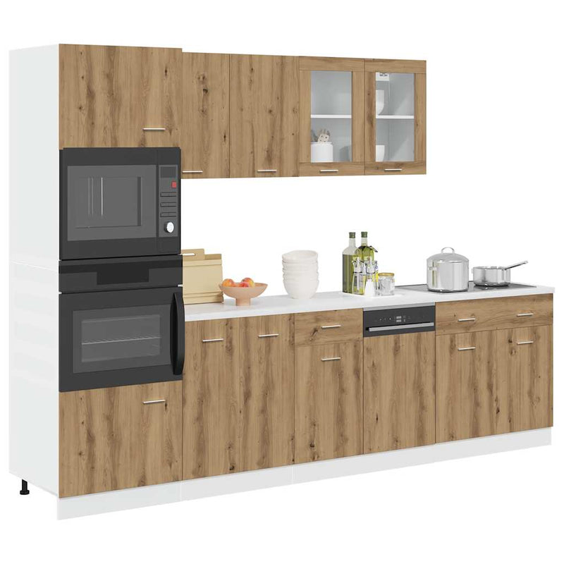 7-Tlg. Küchenschrank-Set -Optik Holzwerkstoff