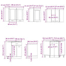 11-Tlg. Küchenschrank-Set -Optik Holzwerkstoff