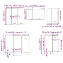 11-Tlg. Küchenschrank-Set -Optik Holzwerkstoff