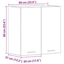 Küchenwandschrank -Optik 60X31X60 Cm Holzwerkstoff Altholz