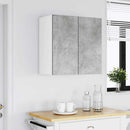 Küchenwandschrank Betongrau 60X31X60 Cm Holzwerkstoff Verzinkter Stahl/Grau