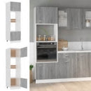 Mikrowellenumbauschrank Grau Sonoma 60X57X207 Cm Holzwerkstoff