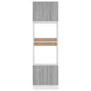 Mikrowellenumbauschrank Grau Sonoma 60X57X207 Cm Holzwerkstoff